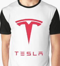 Tesla Motors Inc Logo Graphic T-Shirt
