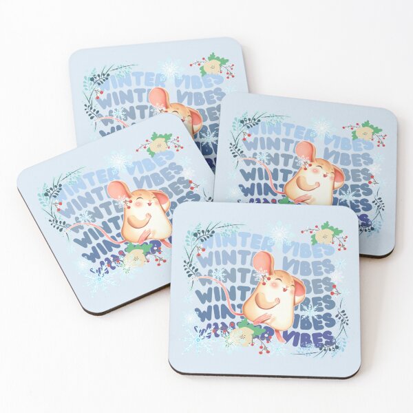 Item preview, Winter Vibes Cute Mouse Design For Winter Cold Lovers designed and sold by TrulyEpoque.
