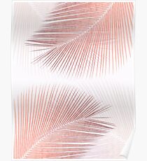 Palm leaf synchronicity - rose gold Poster