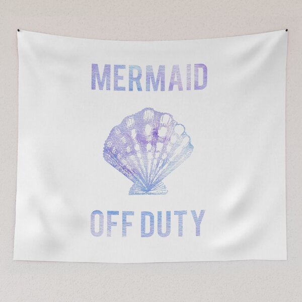 Item preview, Mermaid Off Duty - Purple Seashell White Background designed and sold by Kristen Laczi.