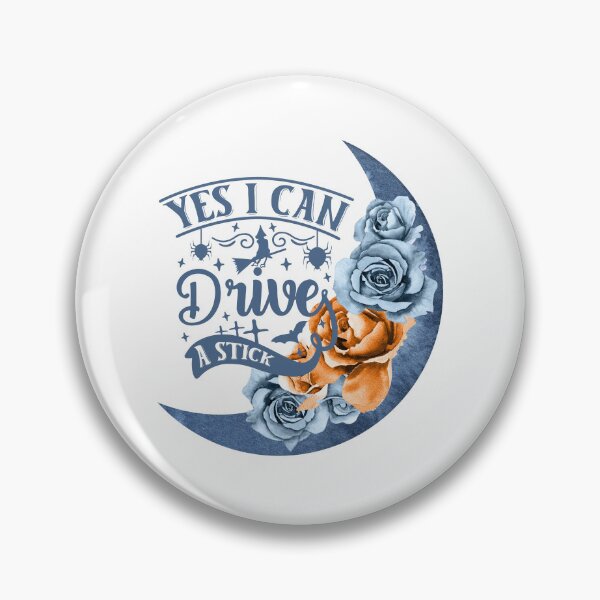 Item preview, Yes I can drive a stick - New Moon Halloween floral designed and sold by RandomDel.