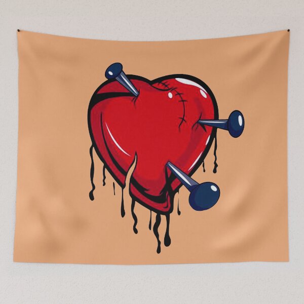 Item preview, heart pierced by nails designed and sold by si3iy.