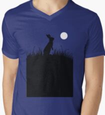 Moonlit Rabbit Men's V-Neck T-Shirt