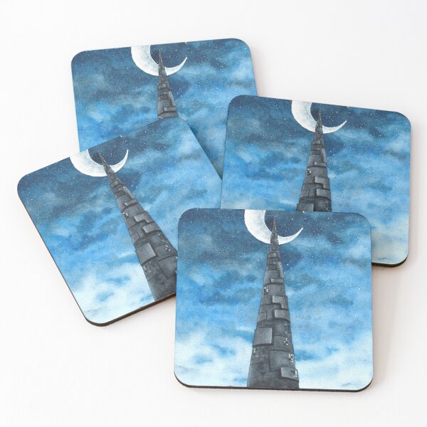 Item preview, sci-fi tower with night sky  designed and sold by J sora.