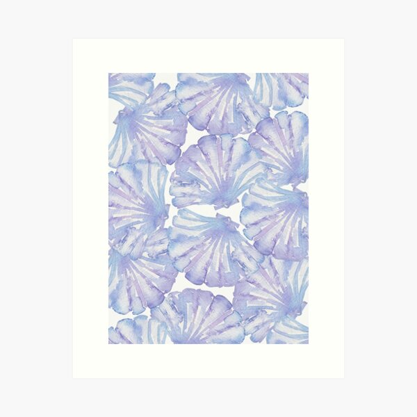 Shell Ya Later - Purple Seashells Art Print
