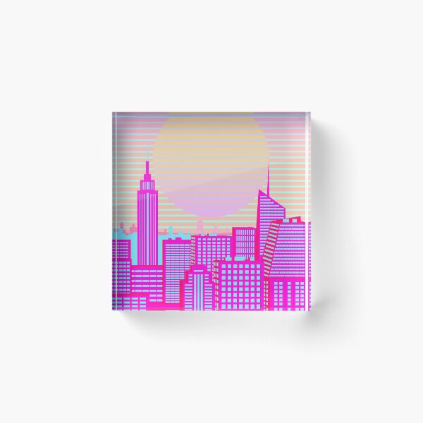 Item preview, Hello New York Pink Skies designed and sold by SilverPegasus.