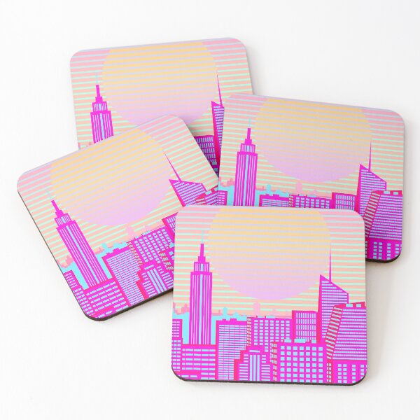 Item preview, Hello New York Pink Skies designed and sold by SilverPegasus.