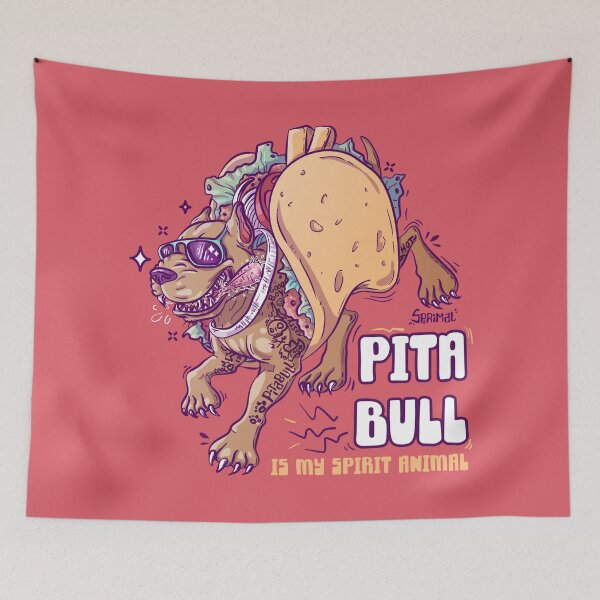 Item preview, Pitbull Pita pun Pitabull designed and sold by SPIRIMAL.