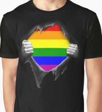 Premium Gay Pride Rainbow Shirt Graphic T-Shirt