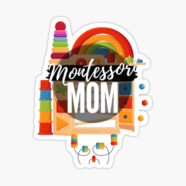 Montessori Mama Sticker for Sale by Januaryjuneco