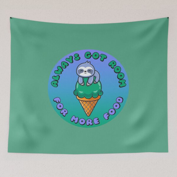 Item preview, Always Got Room For More Food Turquoise Ice Cream Cone designed and sold by everything4eva.