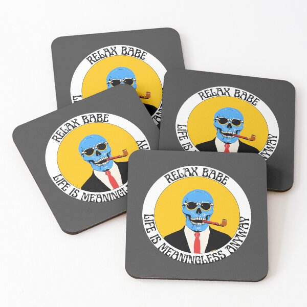 Artikelvorschau, Relax, Life is Meaningless Anyway Pop Art Skull entworfen und verkauft von PVSKI.