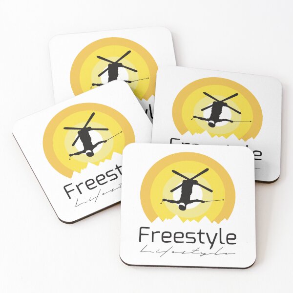 Item preview, Freestyle Lifestyle Skier on White with Black Text designed and sold by FatSlugDesigns.