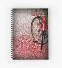 Fahrrad in Kirschblüten Spiralblock