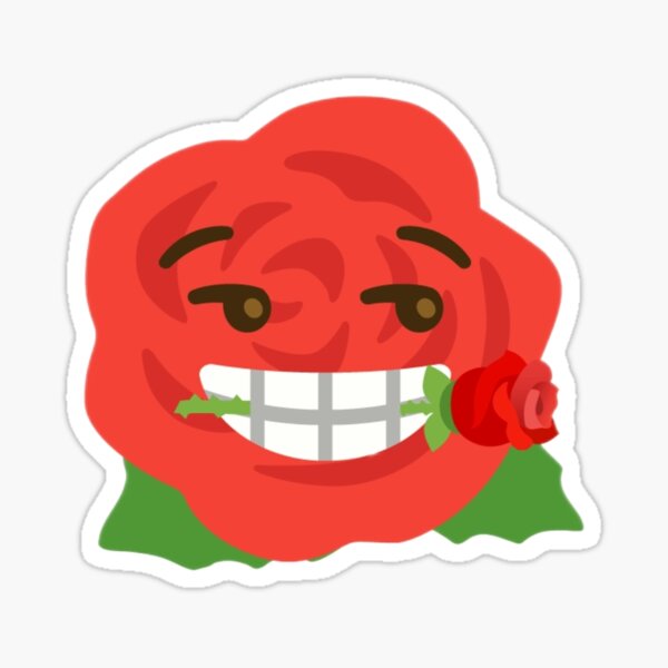 "Rose in Mouth " Sticker for Sale by ajrodz Redbubble