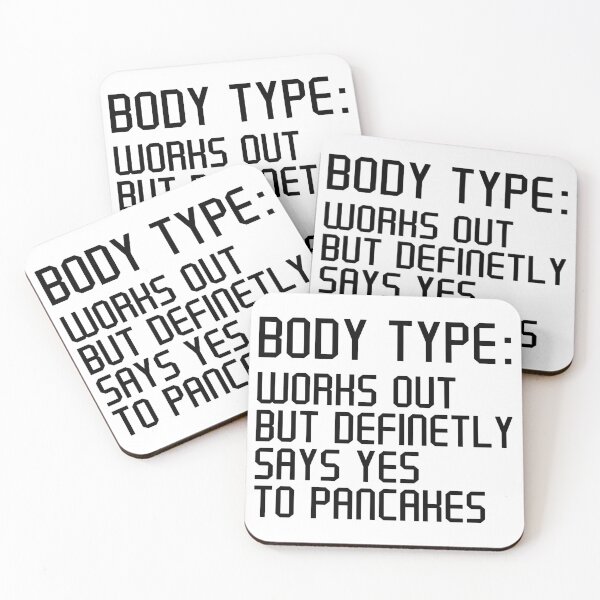 Item preview, Body Type Works Out But Definitely Says Yes To Pancakes , Funny Workout Pancakes Lover designed and sold by Artsy Fun.