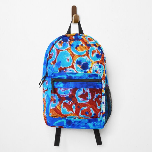 Item preview, Bright blue and orange dot pattern designed and sold by Grey Robinson.
