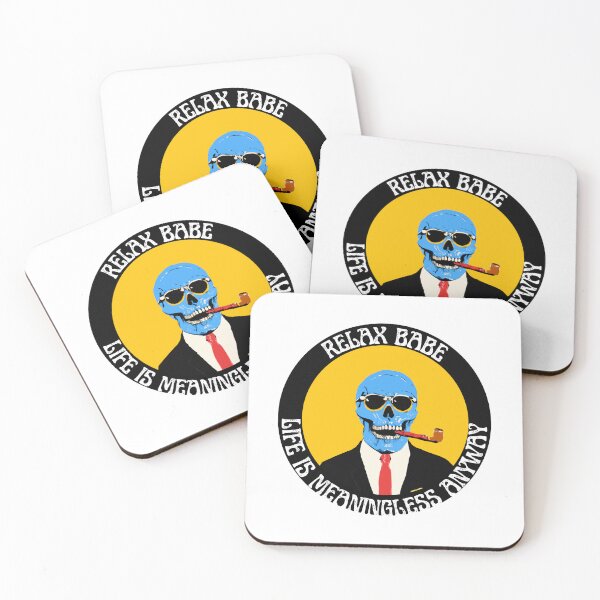 Artikelvorschau, Relax, Life is Meaningless Anyway Pop Art Skull entworfen und verkauft von PVSKI.