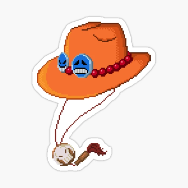 Portgas D Ace Hat One piece Sticker Sticker for Sale by Ainnsupply
