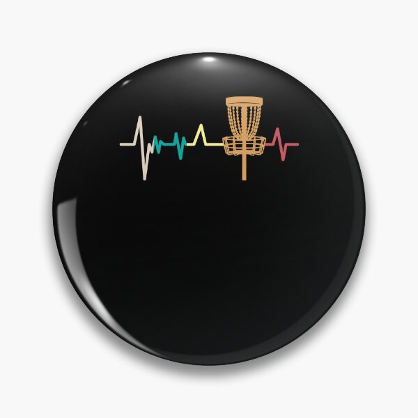 Item preview, Disc Golf Frisbee Player Disc Golfer Retro Vintage Heartbeat designed and sold by DoSt-997.