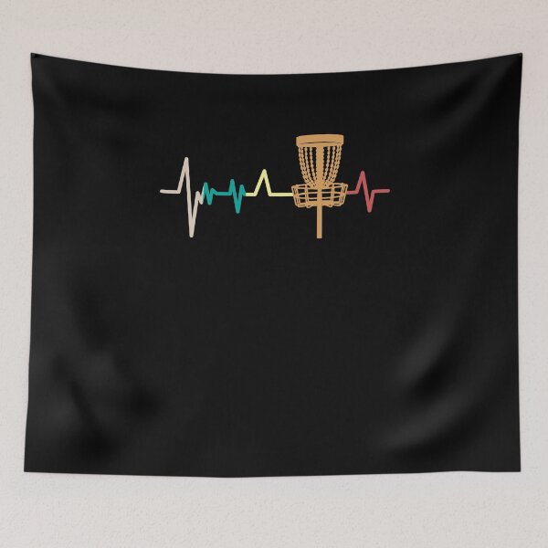 Item preview, Disc Golf Frisbee Player Disc Golfer Retro Vintage Heartbeat designed and sold by DoSt-997.