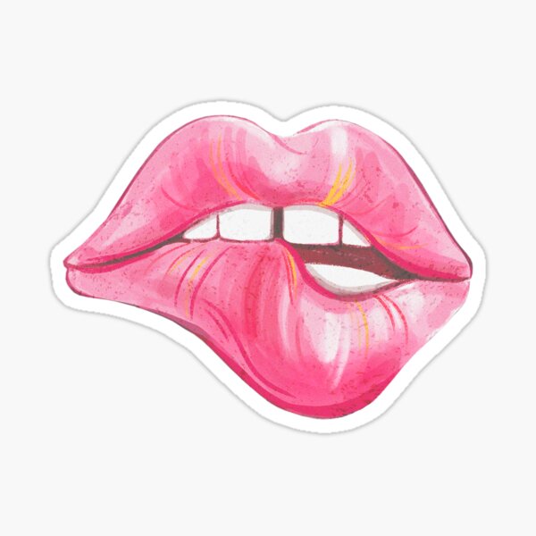 "Lips Kiss" Sticker for Sale by ardasen Redbubble