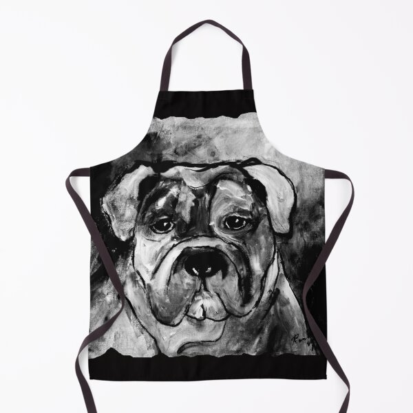Artikelvorschau, Bulldogge in schwarz und weiß entworfen und verkauft von Renate van Nijen.