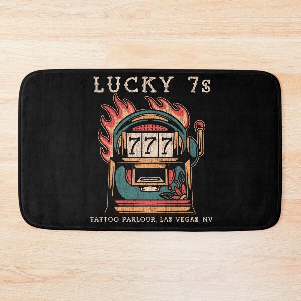 Item preview, "Lucky 7s" Tattoo Studio, Las Vegas, Nevada, Old School Slot Machine Tattoo designed and sold by Proverbial Wisdom Design.