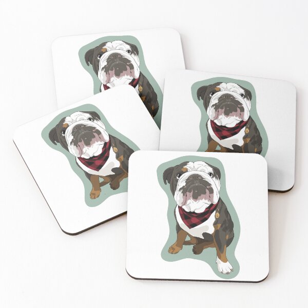 Item preview, British Bulldog in a bandana designed and sold by Scribbleluxe.