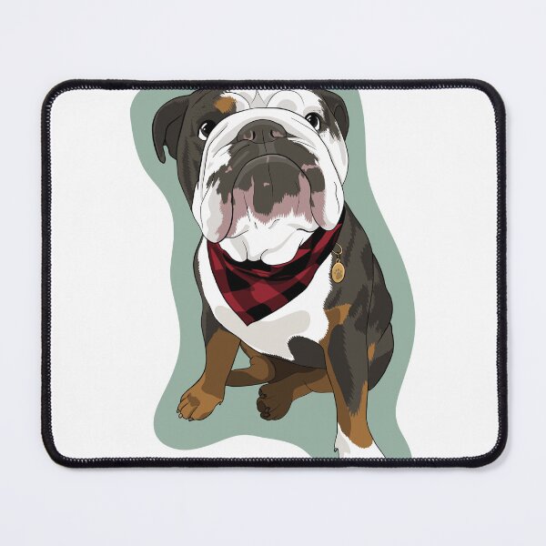 Item preview, British Bulldog in a bandana designed and sold by Scribbleluxe.