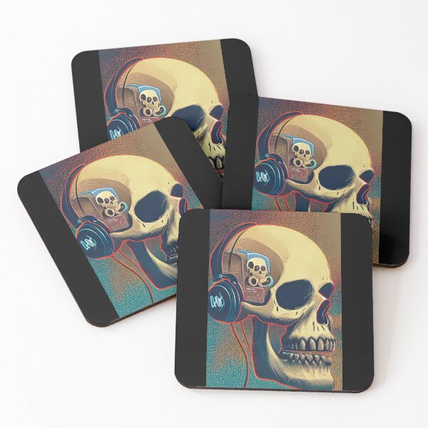 Item preview, skull with headphones designed and sold by ralick.