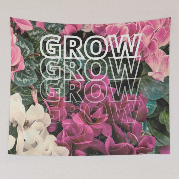 Item preview, GROW (above) - Dreamy Pink And Purple Flowers designed and sold by AliceSLee.