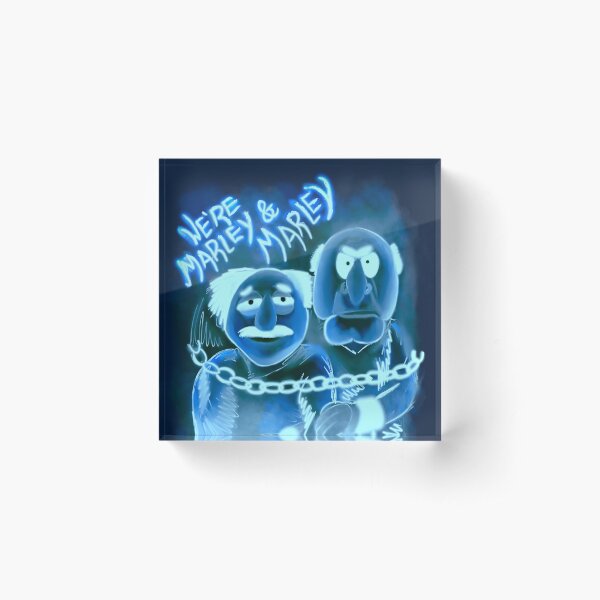 Marley & Marley - Muppet Christmas Carol - Blue Acrylic Block