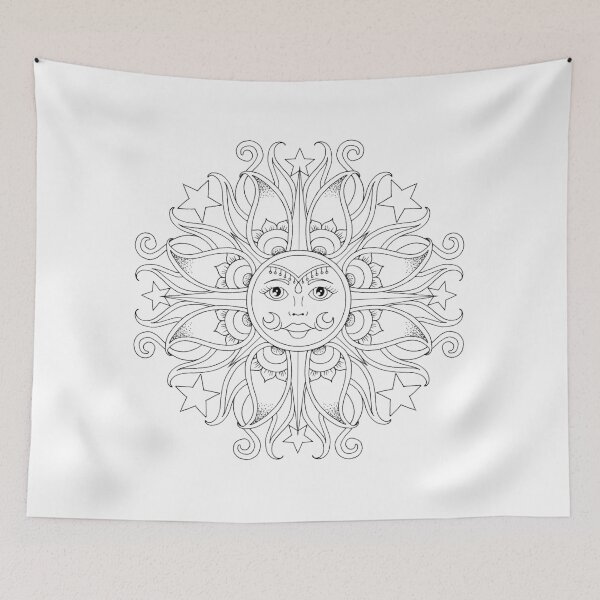Item preview, Celestial Sun designed and sold by Tabby's Tangled Art.