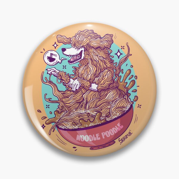Item preview, Poodle noodle pun  designed and sold by SPIRIMAL.