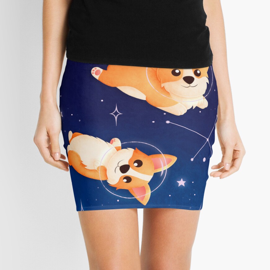 Corgi in Space Mini Skirt