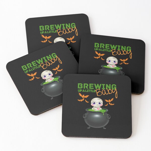 Item preview, Brewing up a little baby, halloween pregnancy announcement designed and sold by reka88.