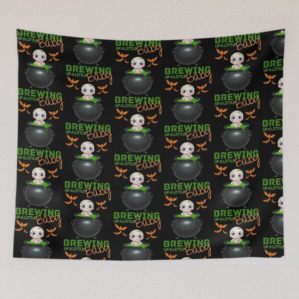 Item preview, Brewing up a little baby, halloween pregnancy announcement designed and sold by reka88.