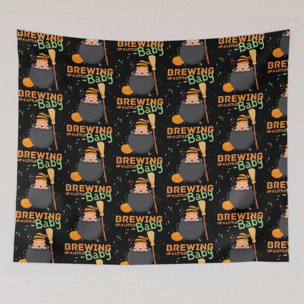 Item preview, Brewing up a little baby, halloween pregnancy announcement designed and sold by reka88.