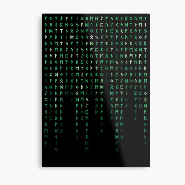 Rune Matrix Metal Print