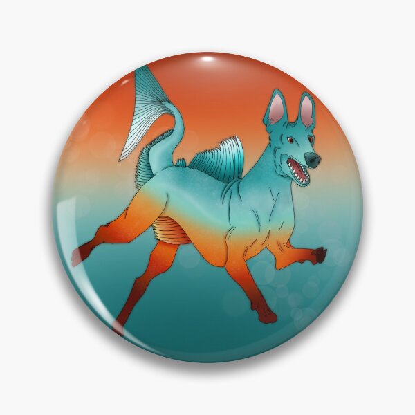 Item preview, dog fish designed and sold by lilithartdreams.