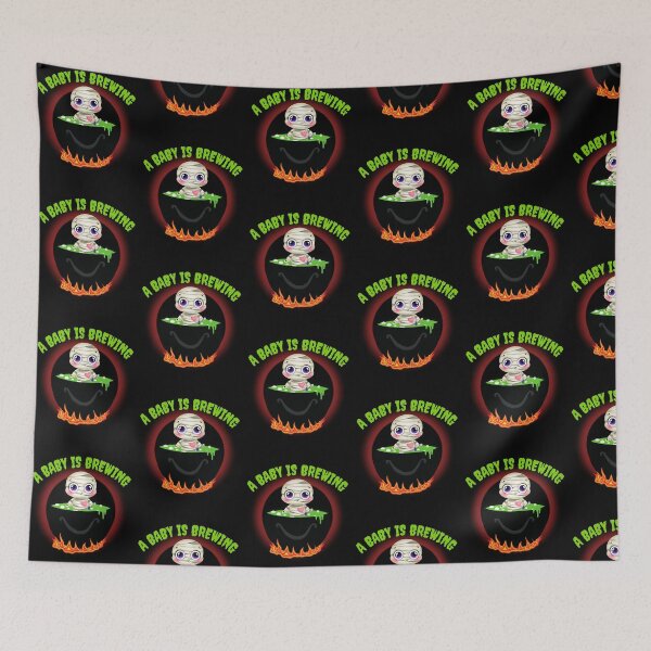 Item preview, Brewing up a little baby, halloween pregnancy announcement designed and sold by reka88.