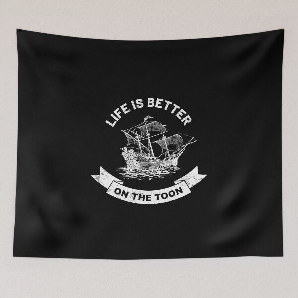 Item preview, Life is better on the toon boat vintage designed and sold by absolutdesign.