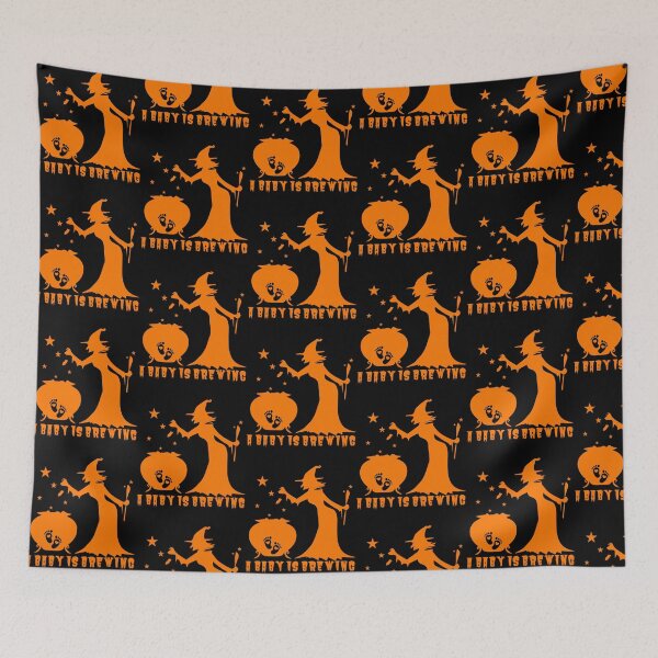 Item preview, Brewing up a little baby, halloween pregnancy announcement designed and sold by reka88.