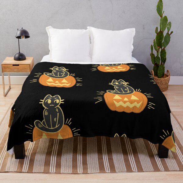 Item preview, Halloween cat on pumpkin designed and sold by PeachieCenzie.