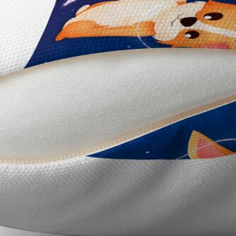 Alternate view of Corgi in Space Throw Pillow