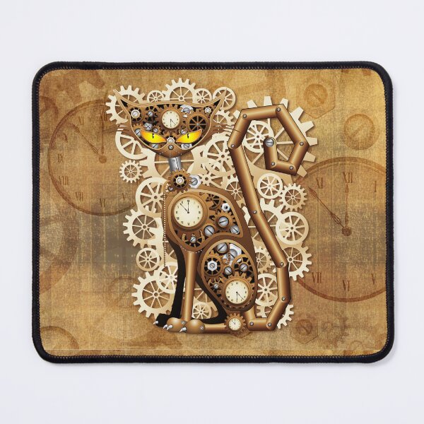 Item preview, Cat Steampunk Vintage Retro Style Machine  designed and sold by BluedarkArt.