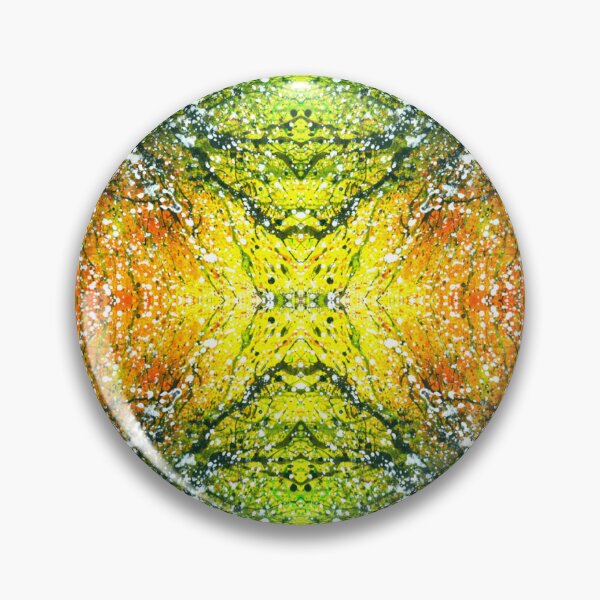 Item preview, Awakened For Higher Perspective #1423 Unique Vibrant New Age 5D Orange Yellow Green Bold Mixed Media Abstract Mandala Kaleidoscope Art Inspired By Spring Summer Cymatic Pattern Shaman Shamanic Quest  designed and sold by Rainbow Artist Orlando L.