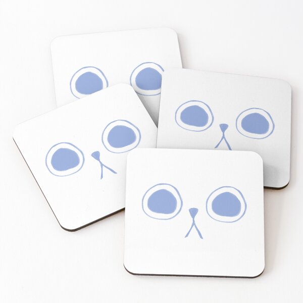 Item preview, Cute Kawaii Baby Blue Light Pastel Powder Cat Cartoon Sticker  designed and sold by dai-yu.