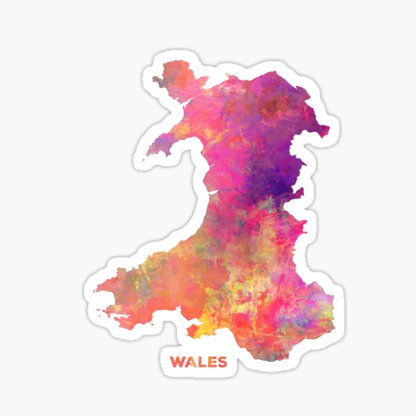Wales map #wales #map Sticker